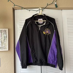 East Carolina black windbreaker